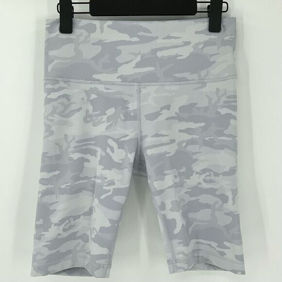 Lululemon Wunder Under Ribbed 10" Short Incognito Camo Jacquard Alpine Women 10 - Picture 1 of 5